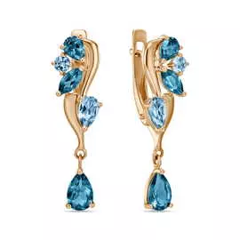 Серьги c топазом