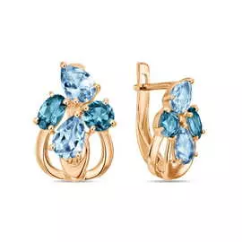 Серьги c топазом