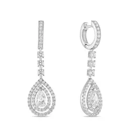 Серьги c выращенным бриллиантом