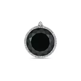 Серебряная подвеска c ониксом и фианитом