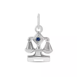 Серебряная Подвеска c сапфиром