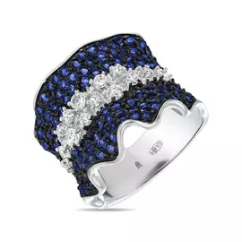 Серебряное кольцо c фианитами