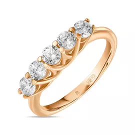 Серебряное кольцо c фианитами