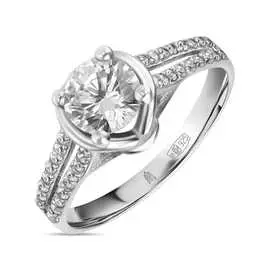 Серебряное кольцо c фианитами