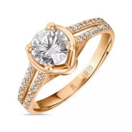 Серебряное кольцо c фианитами