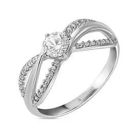 Серебряное кольцо c фианитами