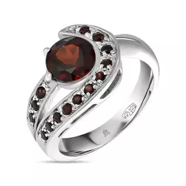 Серебряное кольцо c гранатами