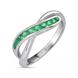 Серебряное Кольцо c изумрудами