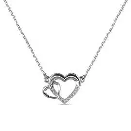 Серебряное колье c фианитами