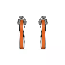 Серебряные серьги c эмалью