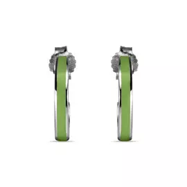 Серебряные серьги c эмалью