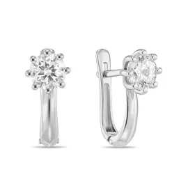 Серебряные Серьги c фианитами