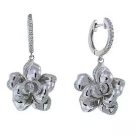 Серебряные серьги c фианитами