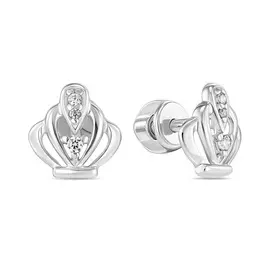 Серебряные серьги c фианитами