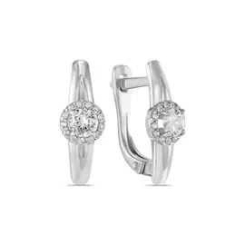 Серебряные серьги c фианитами