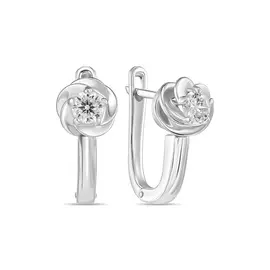 Серебряные Серьги c фианитами