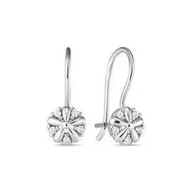 Серебряные серьги c фианитами