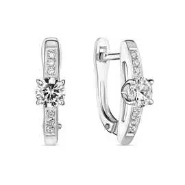 Серебряные Серьги c фианитами