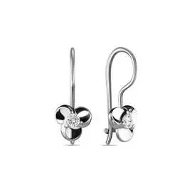 Серебряные серьги c фианитами