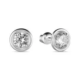 Серебряные серьги c фианитами