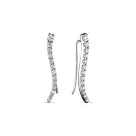 Серебряные серьги c фианитами