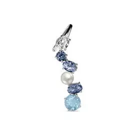 Серебряные серьги c сваровски