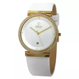 Стальные часы c сваровски