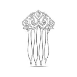 Заколка c топазом, бриллиантами и сапфирами