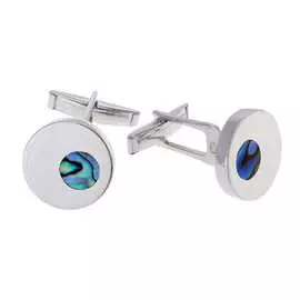 Серебряные запонки c перламутром