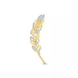 Золотая брошь c бриллиантами