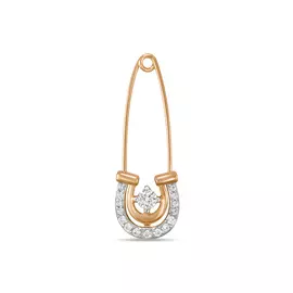 Золотая Брошь c фианитами