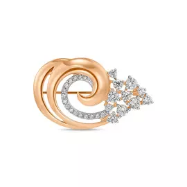 Золотая Брошь c фианитами