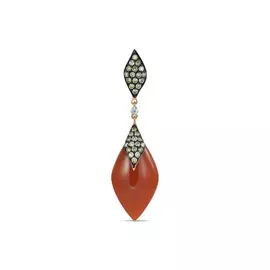 Золотая подвеска c агатом и бриллиантами