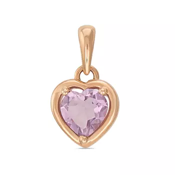 Золотая подвеска c аметистом