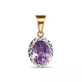 Золотая подвеска c аметистом