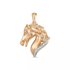 Золотая подвеска c бриллиантами