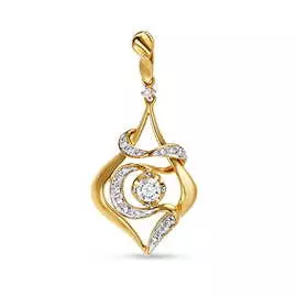 Золотая подвеска c бриллиантами