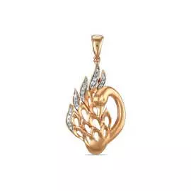 Золотая подвеска c бриллиантами