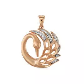 Золотая подвеска c бриллиантами