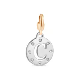 Золотая подвеска c бриллиантами