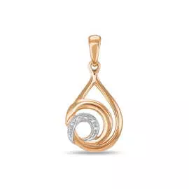 Золотая подвеска c бриллиантами