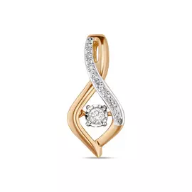 Золотая подвеска c бриллиантами