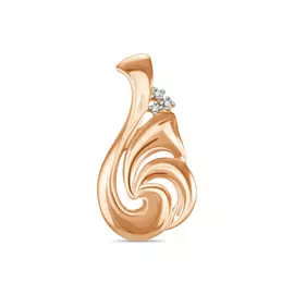 Золотая подвеска c бриллиантами