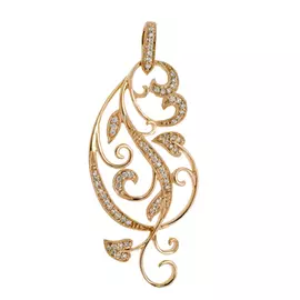 Золотая подвеска c бриллиантами