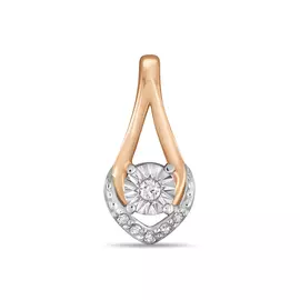 Золотая Подвеска c бриллиантами