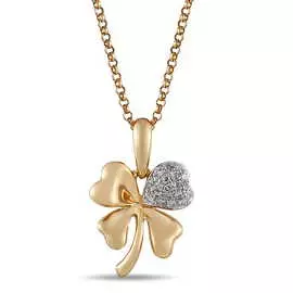 Золотая подвеска c бриллиантами