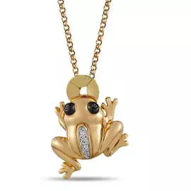 Золотая подвеска c бриллиантами