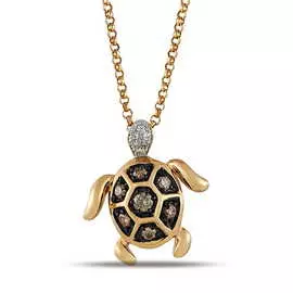 Золотая подвеска c бриллиантами