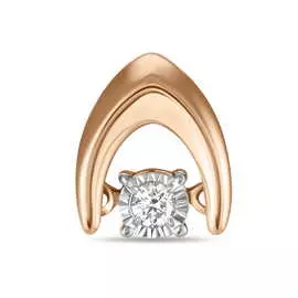 Золотая подвеска c бриллиантом