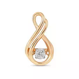 Золотая подвеска c бриллиантом